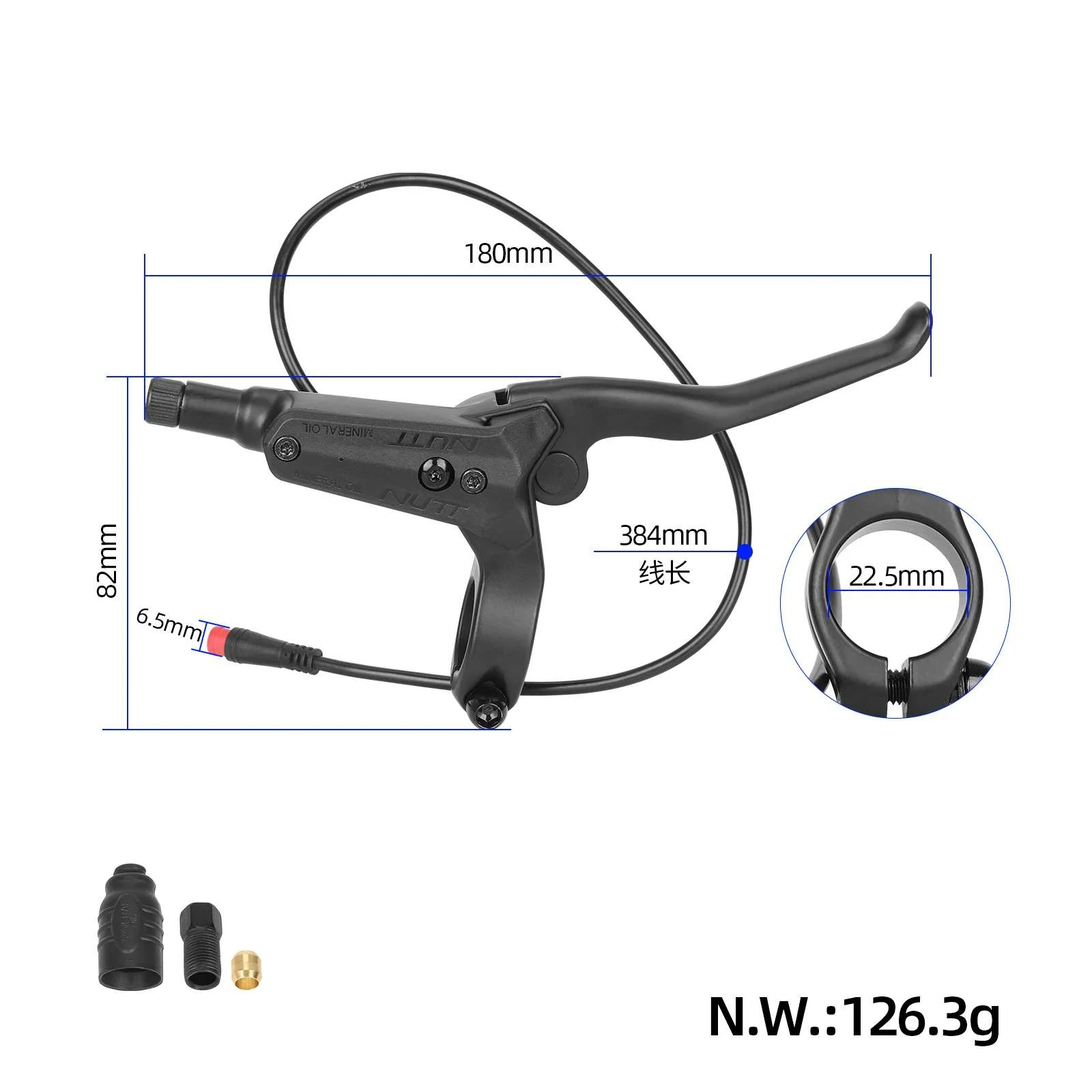 Kit Frane Hidraulice NUTT Y5 cu Senzori Motor si Etrieri Stanga - Trotinete si Biciclete Electrice
