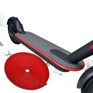 Banda silicon autoadeziva bumper antisoc pentru protejarea marginilor trotinetei electrice scurter Xiaomi Mijia M365, rosu