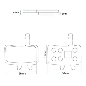 Placute de frana pentru trotineta electrica RT008-S sinterizate