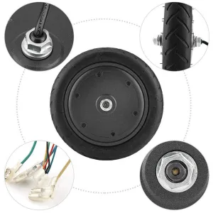 Roata cu motor 350W pentru trotineta electrica Xiaomi Mijia M365   MI 1S cu anvelopa cauciuc si camera 8.5 inch (8 1 2 x 2)