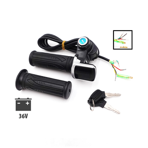 Maneta acceleratie cu display LED si cheie pentru bicicleta si trotineta electrica 36V