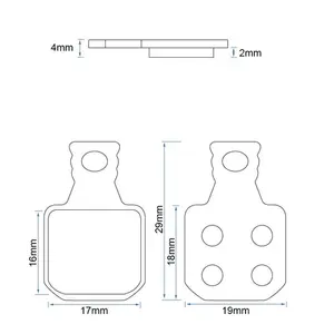 Placute frana trotineta electrica si bicicleta Magura M5 M7 MT5 MT7 (rasina) - 2 perechi