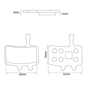 Placute de frana pentru trotineta electrica RT008-S sinterizate