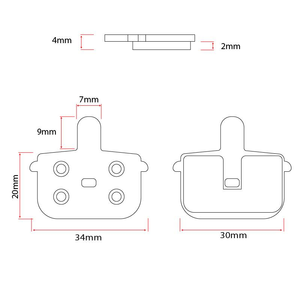 Placute de frana pentru trotineta electrica RT001-R (2 perechi)
