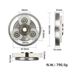 Kit angrenaje planetare nylon 36T cu ambreiaj 88 mm pentru motor 500W